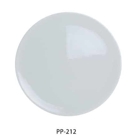 Yanco 12 in. Porcelain Flat Pizza Plate, Super White, 12PK PP-212